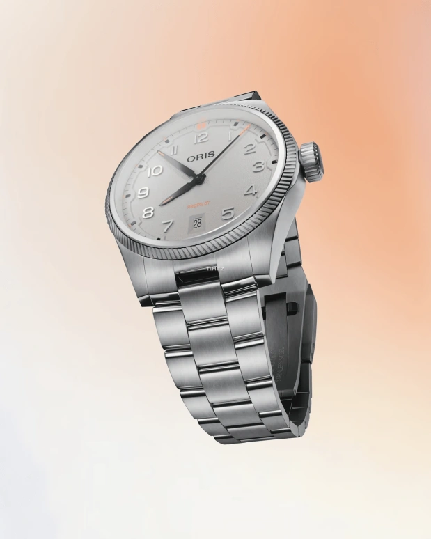 Oris,ProPilot 41mm,41mm,Stainless Steel,Grey,Automatic,Day,41hours,01 733 7805 4163,01 733 7805 4163-07 8 20 04LC