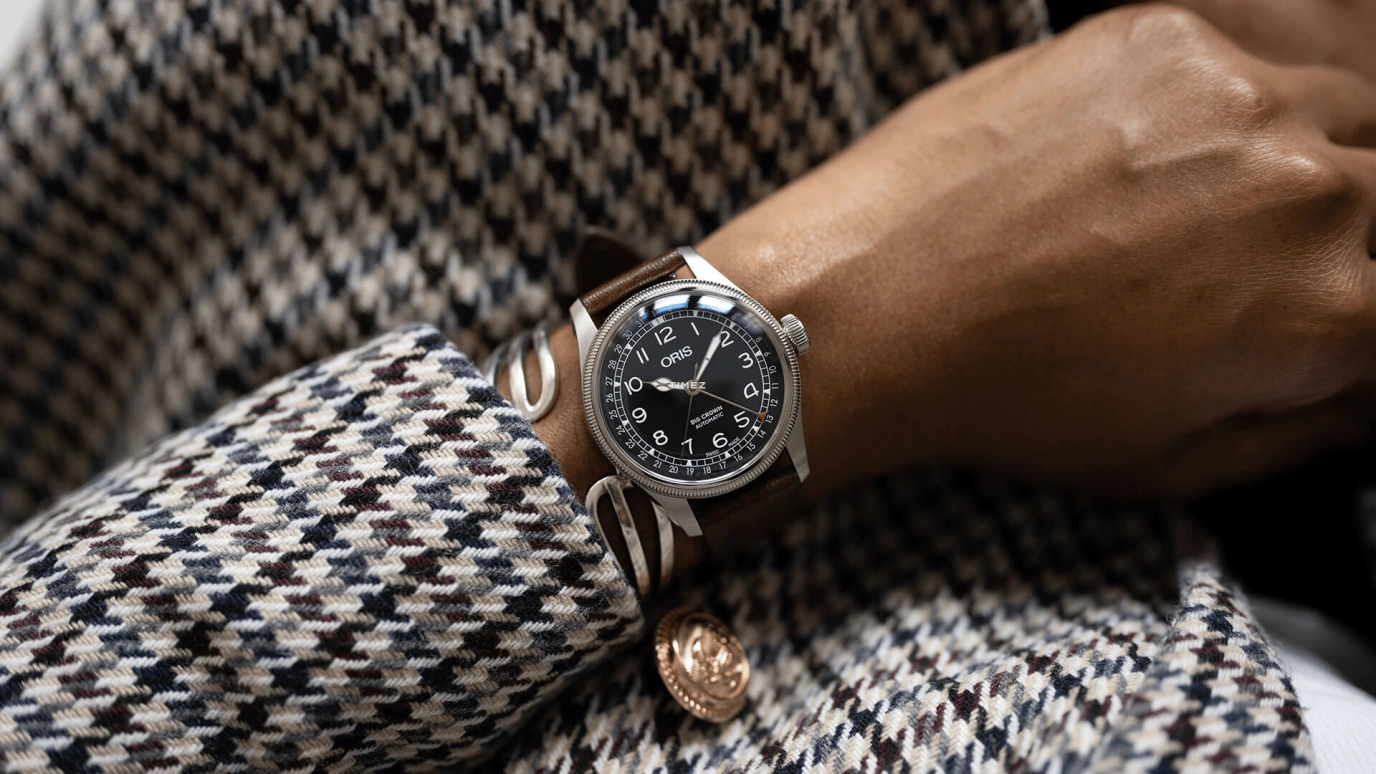 Oris,Aviation 40mm,40mm,Stainless Steel,Black,Automatic,Day,38hours,01 754 7785 4084,01 754 7785 4084-Set