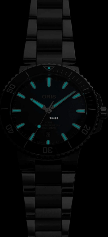 Oris,Aquis 43.50mm,43.50mm,Stainless Steel,Blue,Automatic,Day,41hours,01 733 7789 4135,01 733 7789 4135-07 8 23 04PEB