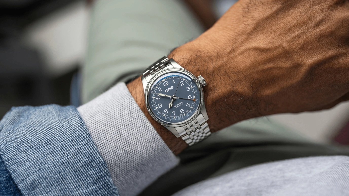 Oris,Big Crown 40mm,40mm,Stainless Steel,Blue,Automatic,Day,41hours,01 754 7785 4065,01 754 7785 4065-07 8 20 02