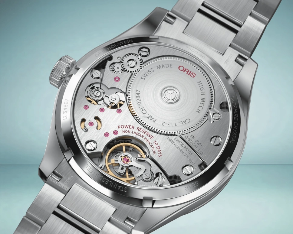 Oris,Big Crown 43mm,43mm,Stainless Steel,Dual,Green,Pink,Handwound,Chronograph,Date,Day,Power Reserve Indicator,240hours,In-house Caliber,01 113 7800 4057,01 113 7800 4057-07 8