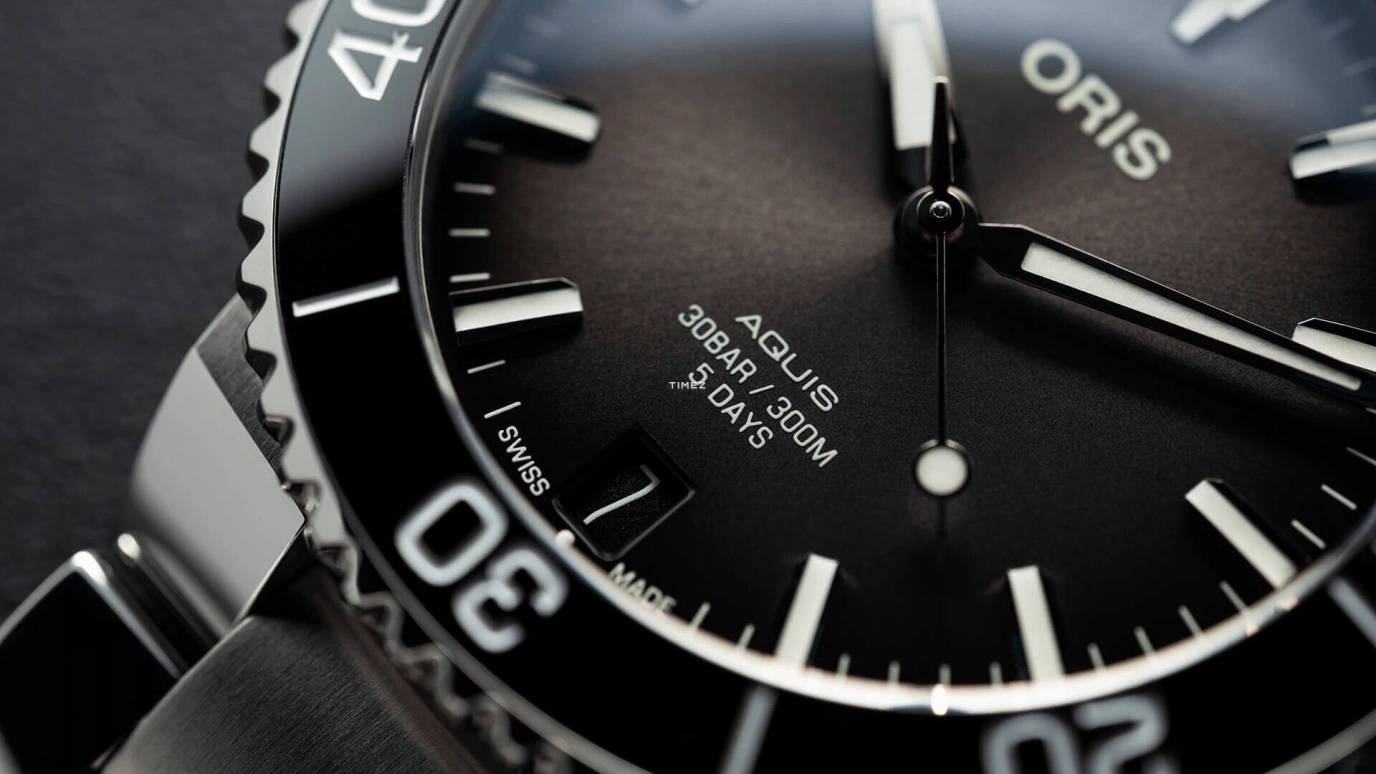 Oris,Aquis 41.50mm,41.50mm,Stainless Steel,Grey,Black,Automatic,Day,120hours,01 400 7769 4154,01 400 7769 4154-07 4 22 74FC
