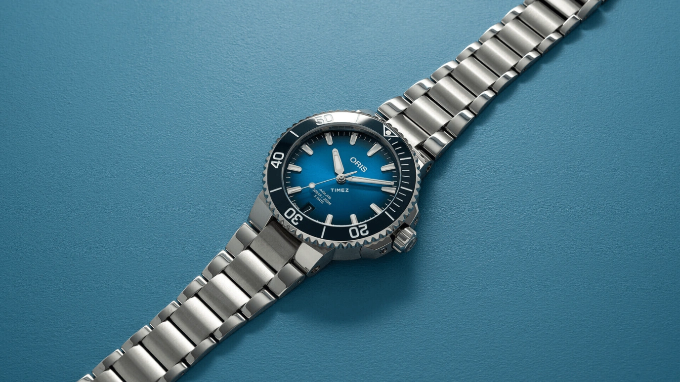 Oris,Aquis 41.50mm,41.50mm,Stainless Steel,Blue,Automatic,Day,Sapphire,Crystal Glass,01 400 7769 4135,01 400 7769 4135-07 4 22 74FC