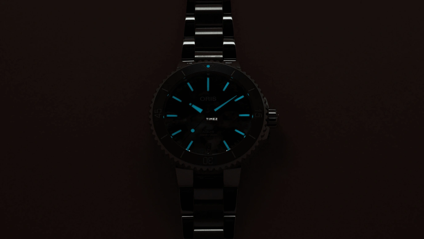 Oris,Aquis 36.50mm,36.50mm,Stainless Steel,Multi-Color,Automatic,Day,Sapphire,Crystal Glass,01 733 7770 4150,01 733 7770 4150-Set