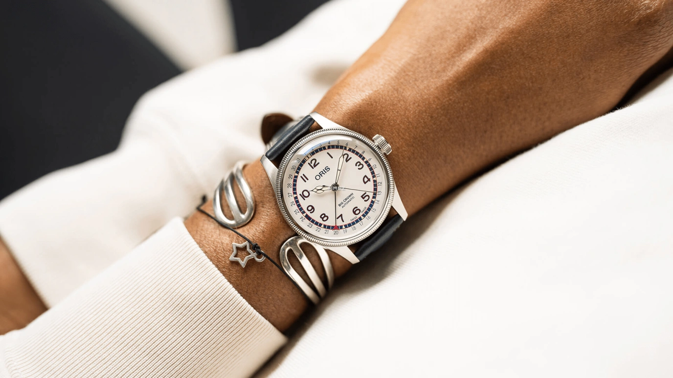 Oris,Big Crown 40mm,40mm,Stainless Steel,White,Automatic,Day,Sapphire,Crystal Glass,01 754 7785 4081,01 754 7785 4081-Set