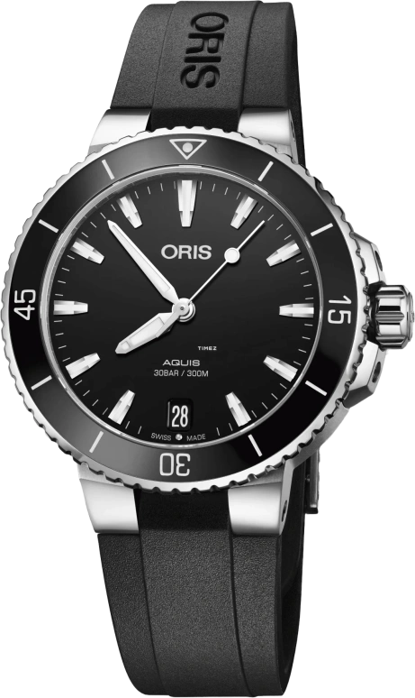 Oris,Aquis 36.50mm,36.50mm,Stainless Steel,Black,Automatic,Day,38hours,01 733 7731 4154,01 733 7731 4154-07 4 18 64FC