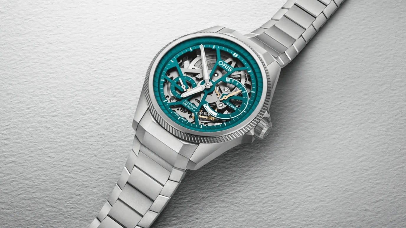 Oris,ProPilot X 44mm,44mm,Titanium,Cyan,Handwound,Power Reserve Indicator,240hours,01 115 7759 7117,01 115 7759 7117-Set