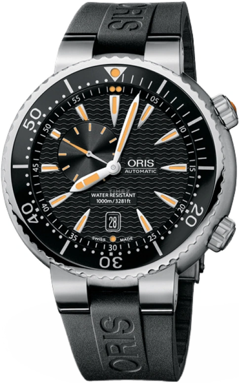 Oris,Divers 47mm,47mm,Stainless Steel,Black,Automatic,Chronograph,Day,01 743 7609 8454,01 743 7609 8454-07 4 24 34EB