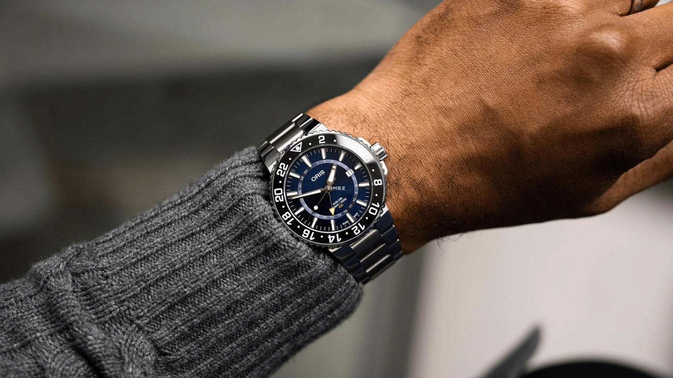 Oris,Aquis 43.50mm,43.50mm,Stainless Steel,Blue,Automatic,Day,Dule Time,01 798 7754 4135,01 798 7754 4135-07 8 24 05PEB