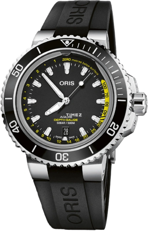 Oris,Aquis 45.80mm,45.80mm,Stainless Steel,Black,Automatic,Day,Sapphire,Crystal Glass,01 733 7755 4154,01 733 7755 4154-Set RS