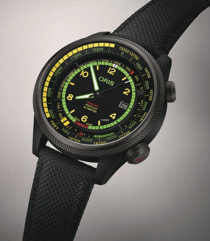 Oris,ProPilot 47mm,47mm,Titanium Carbide,Black,Automatic,Chronograph,Day,01 793 7775 8724,01 793 7775 8724-Set