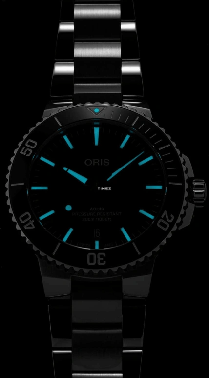 Oris,Aquis 41.50mm,41.50mm,Stainless Steel,Blue,Automatic,Day,41hours,01 733 7787 4135,01 733 7787 4135-07 8 22 04PEB