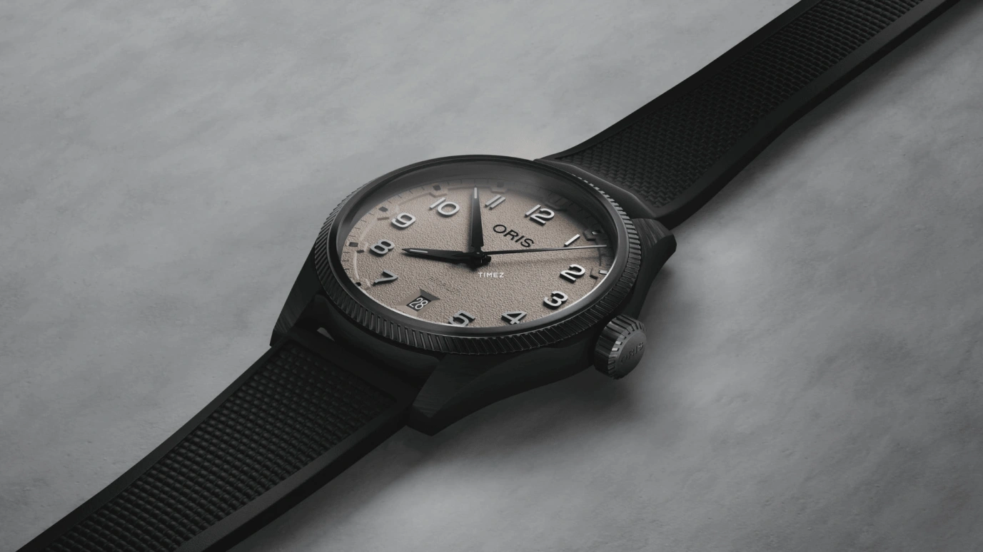 Oris,ProPilot 41mm,41mm,Carbon,Stainless Steel,Sand,Automatic,Day,41hours,01 733 7802 8766,01 733 7802 8766-07 4 20 30GLC