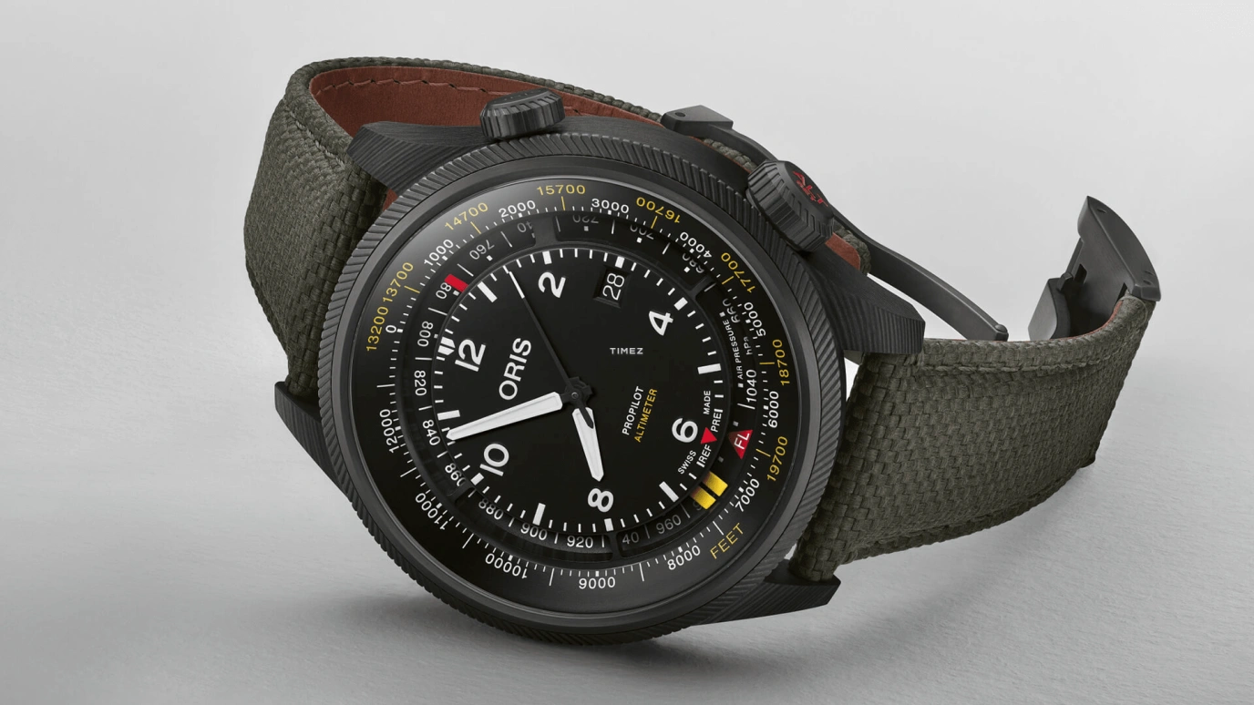 Oris,ProPilot 47mm,47mm,Carbon,Titanium,Black,Automatic,Chronograph,Day,01 793 7775 8734,01 793 7775 8734-Set