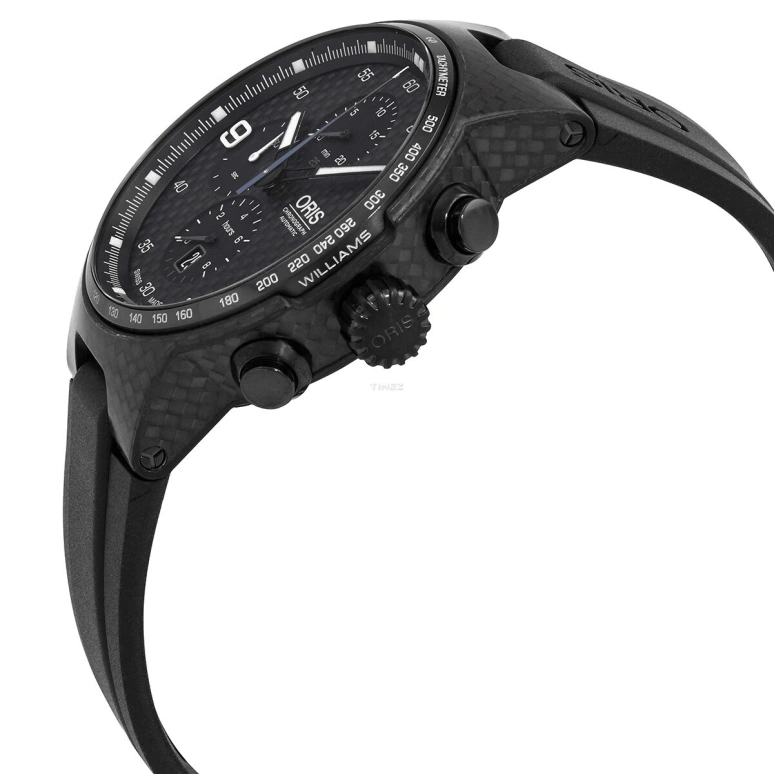 Oris,Williams 44mm,44mm,Titanium,Carbon,Black,Automatic,Chronograph,Day,01 674 7725 8784,01 674 7725 8784-SET 42454FCTB