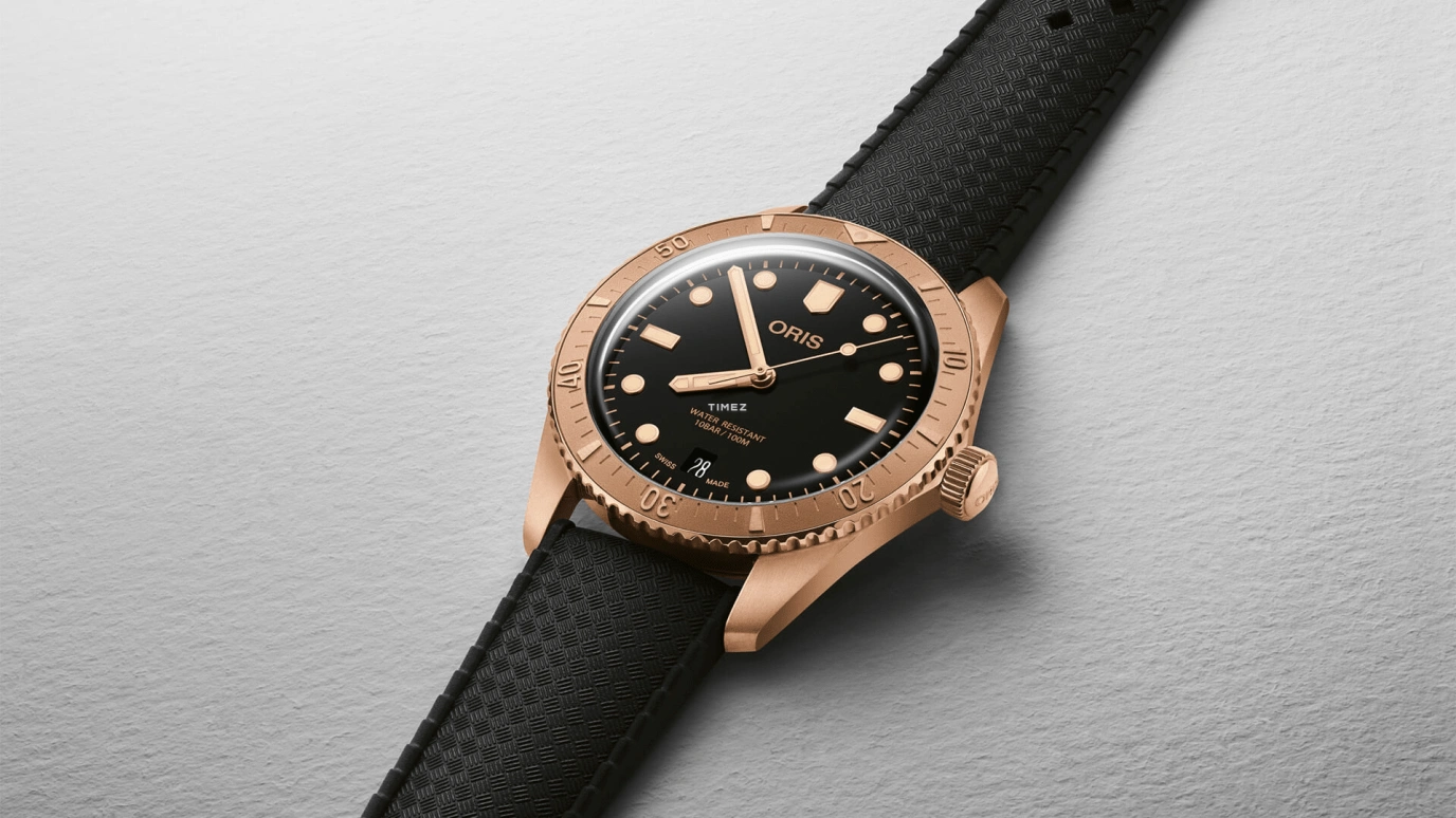Oris,Divers 65 38mm,38mm,Bronze,Black,Automatic,Day,41hours,01 733 7771 3154,01 733 7771 3154-07 4 19 18BR
