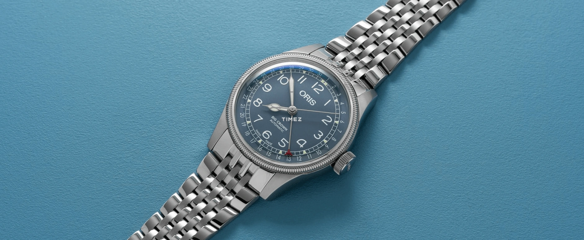 Oris,Big Crown 40mm,40mm,Stainless Steel,Blue,Automatic,Day,41hours,01 754 7785 4065,01 754 7785 4065-07 8 20 02