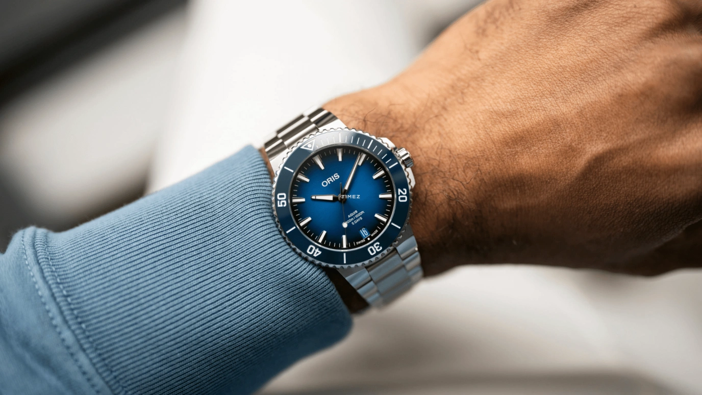 Oris,Aquis 43.50mm,43.50mm,Stainless Steel,Blue,Automatic,Day,120hours,01 400 7790 4135,01 400 7790 4135-07 8 23 02PEB
