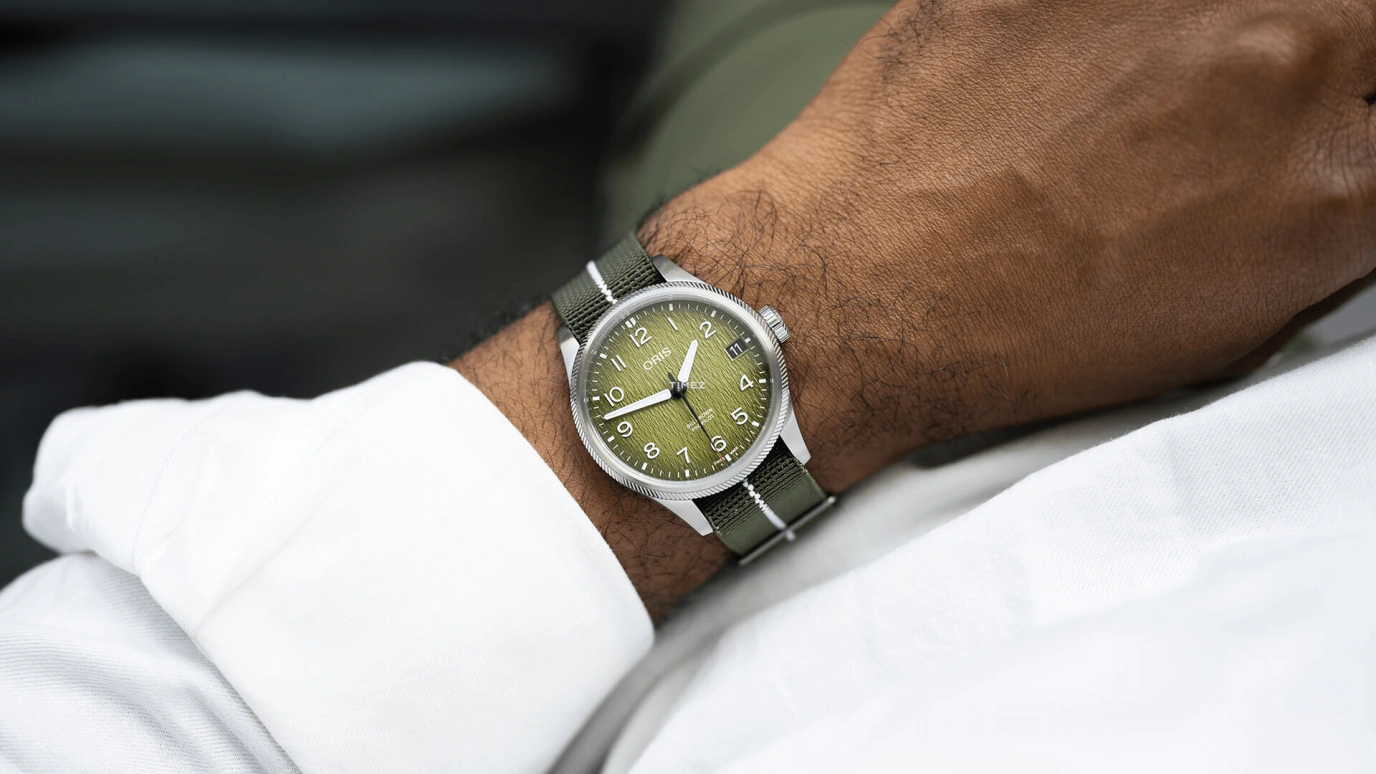 Oris,Air Rescue 41mm,41mm,Stainless Steel,Green,Automatic,Day,38hours,01 751 7761 4187,01 751 7761 4187-Set