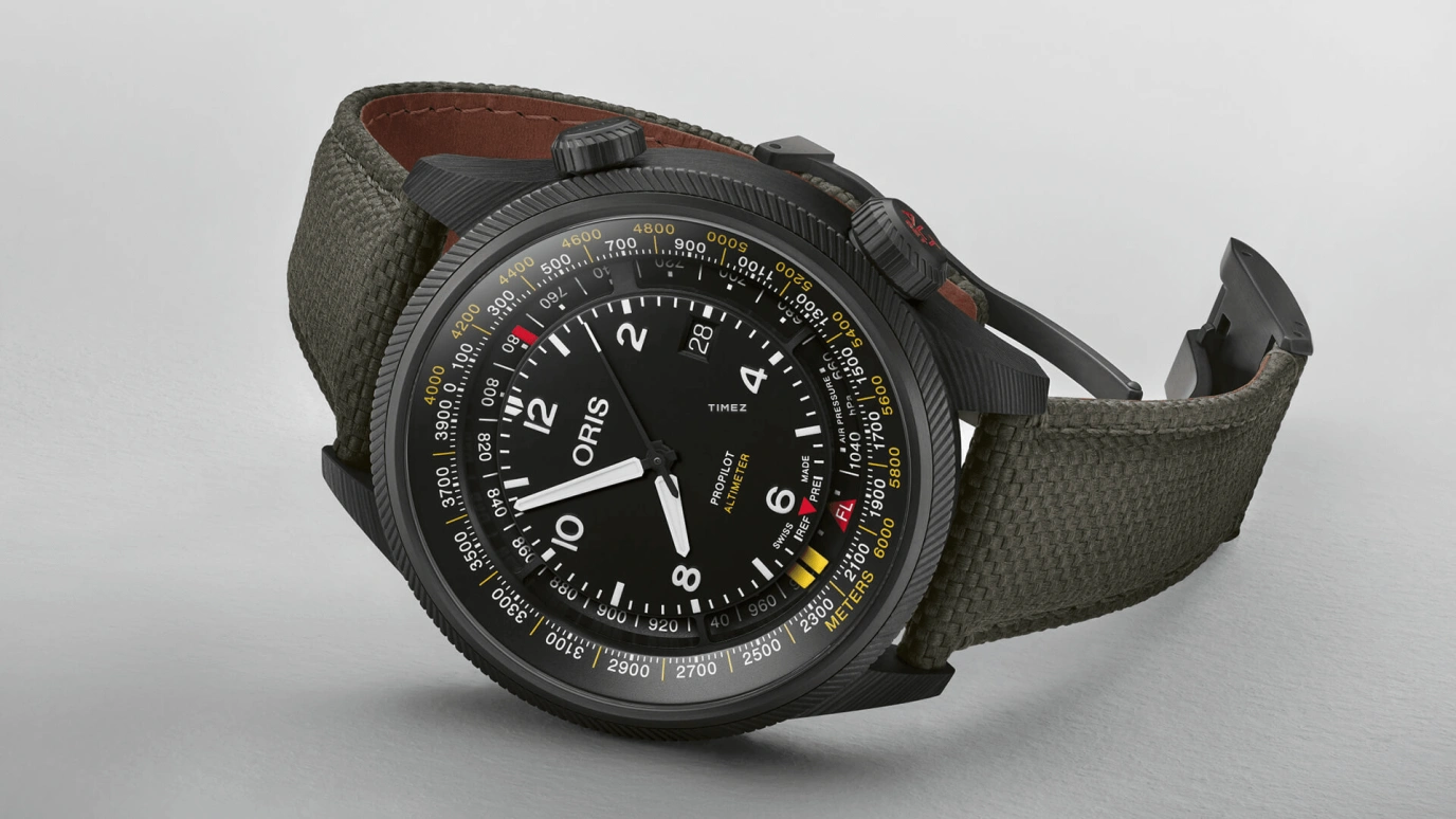 Oris,ProPilot 47mm,47mm,Carbon,Titanium,Black,Automatic,Chronograph,Day,01 793 7775 8764,01 793 7775 8764-Set