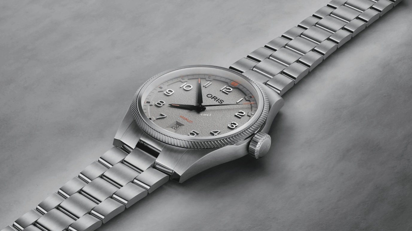 Oris,ProPilot 41mm,41mm,Stainless Steel,Grey,Automatic,Day,41hours,01 733 7805 4163,01 733 7805 4163-07 8 20 04LC