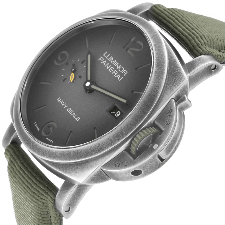 Panerai,Luminor 44mm,44mm,Stainless Steel,Grey,Automatic,Day,72hours,PAM01412