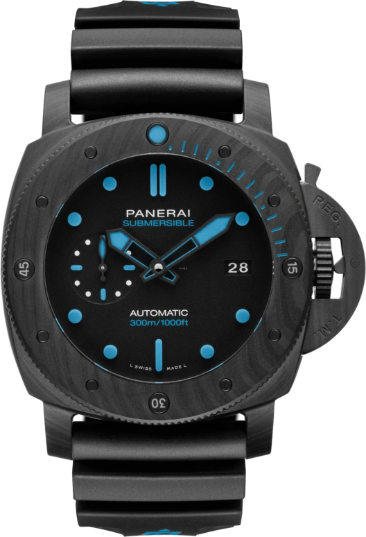 Panerai,Submersible 47mm,47mm,Titanium,Carbon,Black,Automatic,Date,72hours,PAM01616