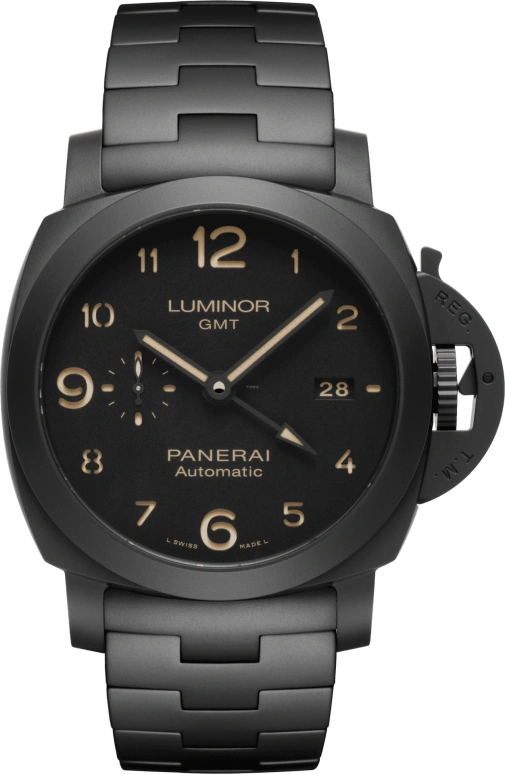 Panerai,Luminor 1950 44mm,44mm,Titanium,Ceramic,Black,Automatic,Date,72hours,PAM01438