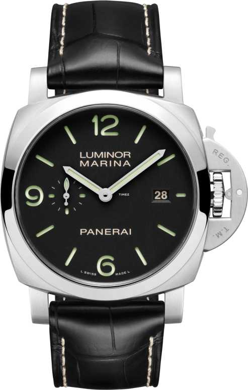 Panerai,Luminor 44mm,44mm,Stainless Steel,Black,Automatic,Day,72hours,PAM03312
