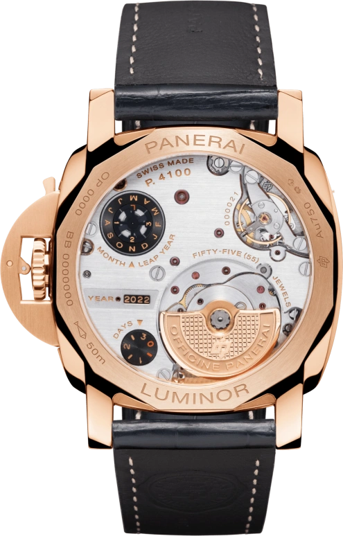 Panerai,Luminor 1950 44mm,44mm,Goldtech,See-through,Automatic,Perpetual Calendar,Leap Year,Month,Date,72hours,In-house Caliber,PAM01269