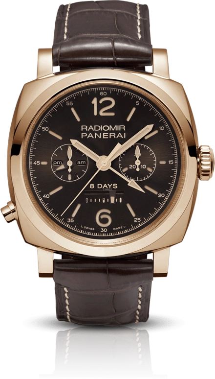 Panerai,Radiomir 1940 45mm,45mm,Red Gold,Brown,Handwound,Chronograph,Power Reserve Indicator,Dule Time,Day / Night Indication,192hours,In-house Caliber,PAM00502