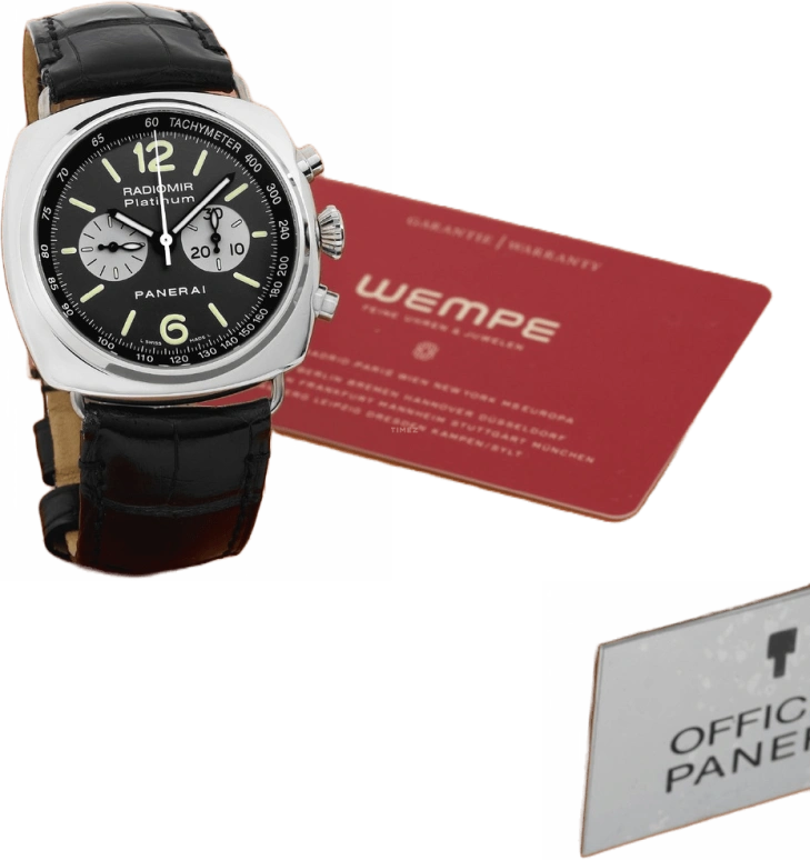 Panerai,Radiomir 42mm,42mm,Platinum,Black,Handwound,Chronograph,48hours,PAM00218