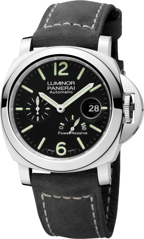 Panerai,Luminor 44mm,44mm,Stainless Steel,Black,Automatic,Date,Power Reserve Indicator,PAM01090
