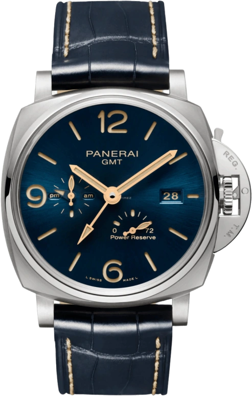 Panerai,Luminor Due 45mm,45mm,Titanium,Blue,Automatic,Date,Power Reserve Indicator,PAM00964