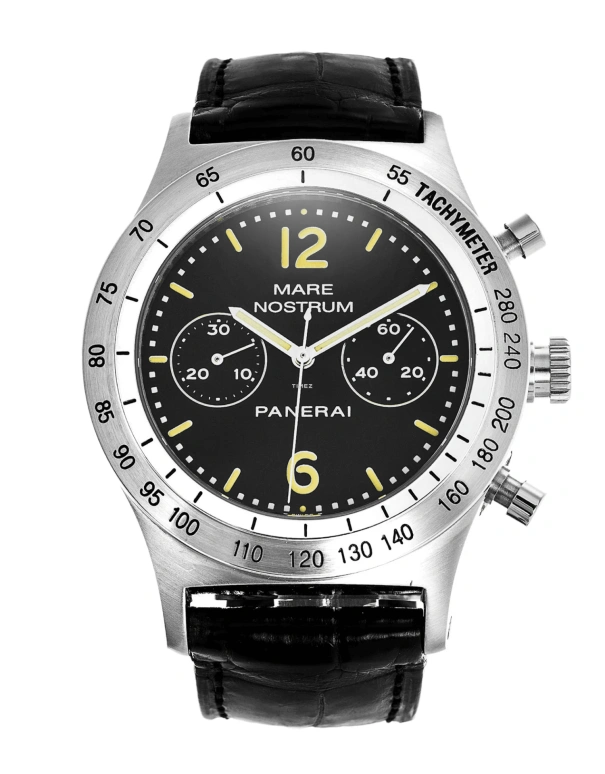 Panerai,Mare Nostrum 42mm,42mm,Stainless Steel,Black,Handwound,Chronograph,42hours,PAM00008