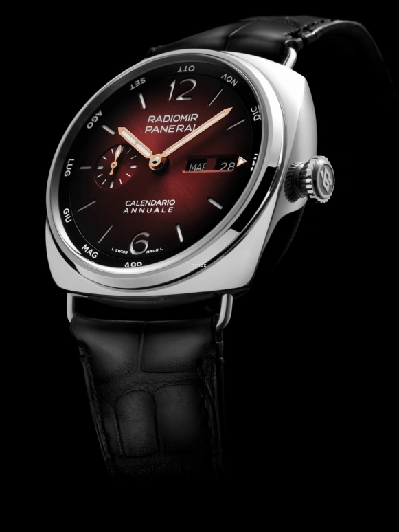 Panerai,Radiomir 45mm,45mm,Platinum,Burgundy,Luminous,Automatic,Month,Date,Day,PAM01432