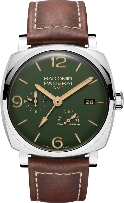 Panerai,Radiomir 1940 45mm,45mm,Stainless Steel,Green,Automatic,Date,Power Reserve Indicator,PAM00999