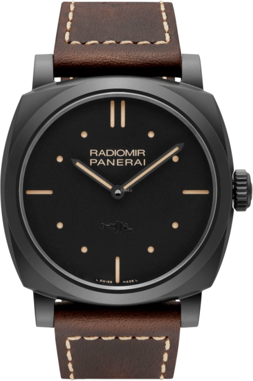 Panerai,Radiomir 1940 48mm,48mm,Titanium,Ceramic,Black,Handwound,Day,72hours,PAM00577