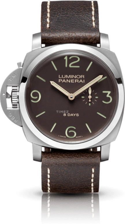 Panerai,Luminor 1950 47mm,47mm,Titanium,Brown,Handwound,Date,Power Reserve Indicator,PAM00368