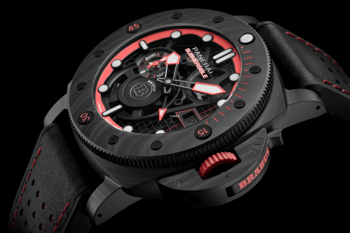 Panerai,Submersible 47mm,47mm,Carbotech,Skeleton,Black,Automatic,Day,Dule Time,Day / Night Indication,PAM01285