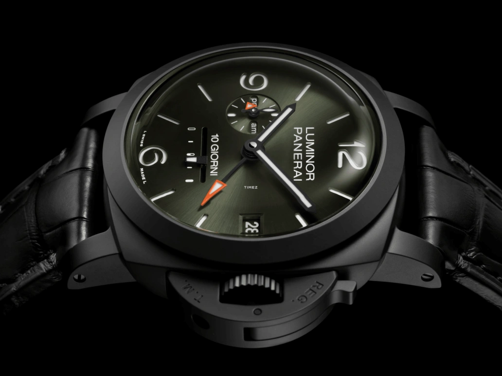 Panerai,Luminor 44mm,44mm,Ceramic,Green,Automatic,Day,Power Reserve Indicator,Dule Time,PAM01483
