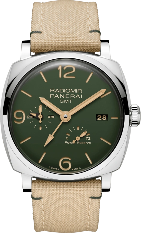 Panerai,Radiomir 1940 45mm,45mm,Stainless Steel,Green,Automatic,Date,Power Reserve Indicator,PAM00999
