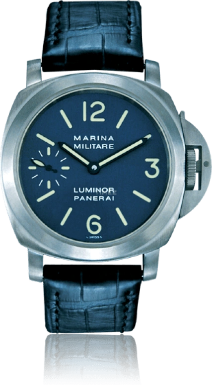 Panerai,Luminor 44mm,44mm,Titanium,Blue,Handwound,Chronograph,Day,PAM00082