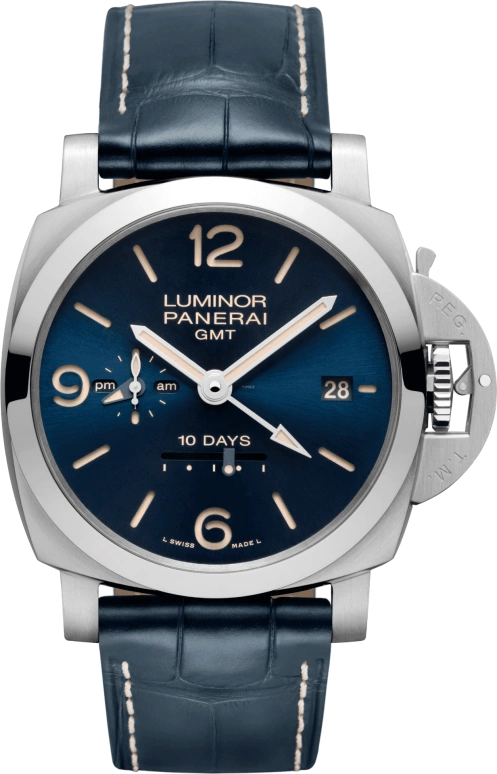 Panerai,Luminor 1950 44mm,44mm,Stainless Steel,Blue,Automatic,Date,Power Reserve Indicator,PAM00986
