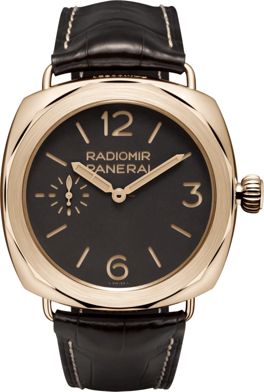 Panerai,Radiomir 47mm,47mm,Red Gold,Brown,Handwound,55hours,In-house Caliber,PAM00522