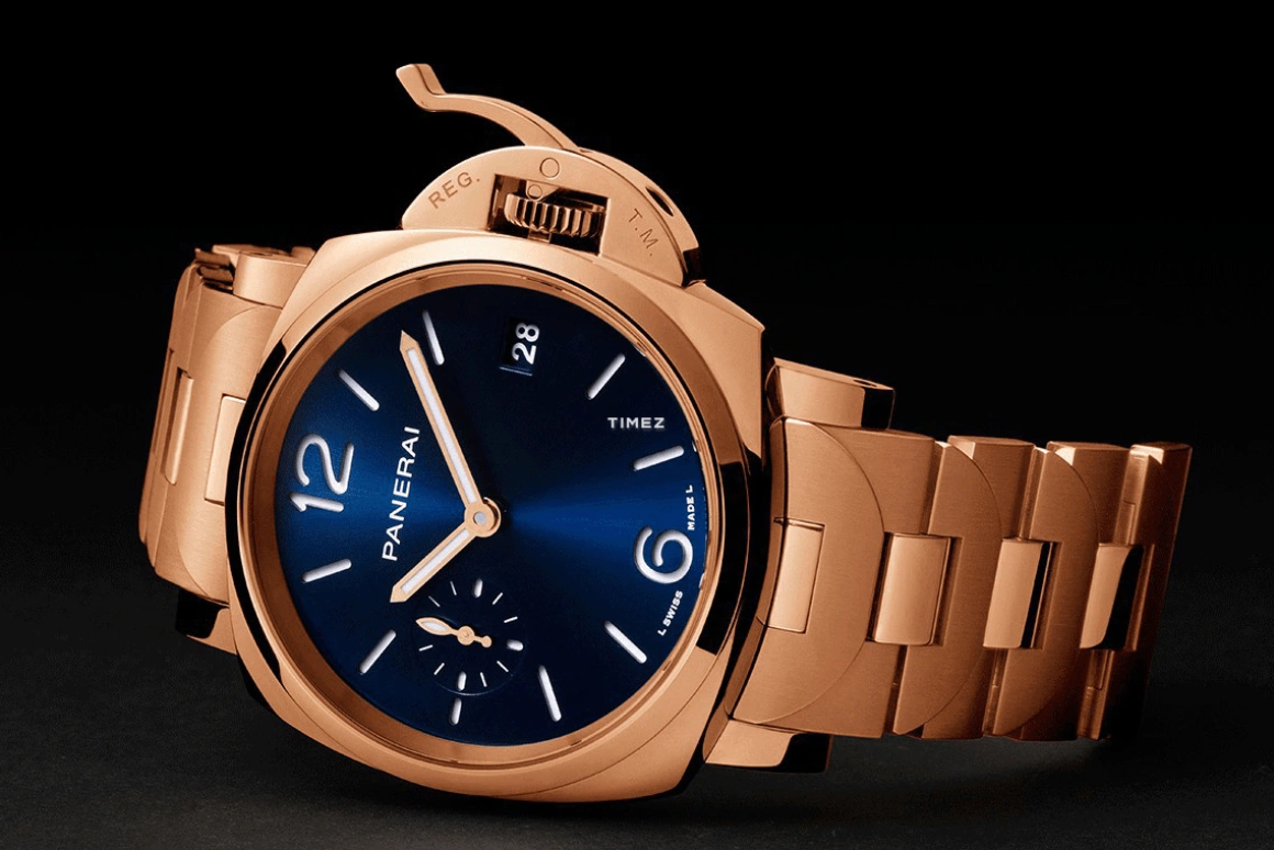 Panerai,Luminor Due 38mm,38mm,Goldtech,Blue,Automatic,Day,72hours,PAM01182