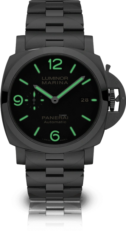 Panerai,Luminor 1950 44mm,44mm,Stainless Steel,Black,Automatic,Date,72hours,PAM00723
