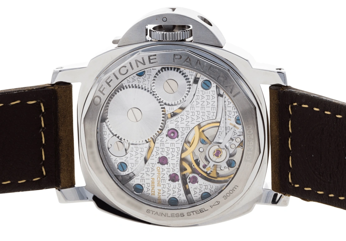 Panerai,Luminor 44mm,44mm,Stainless Steel,Black,Handwound,56hours,In-house Caliber,PAM00115