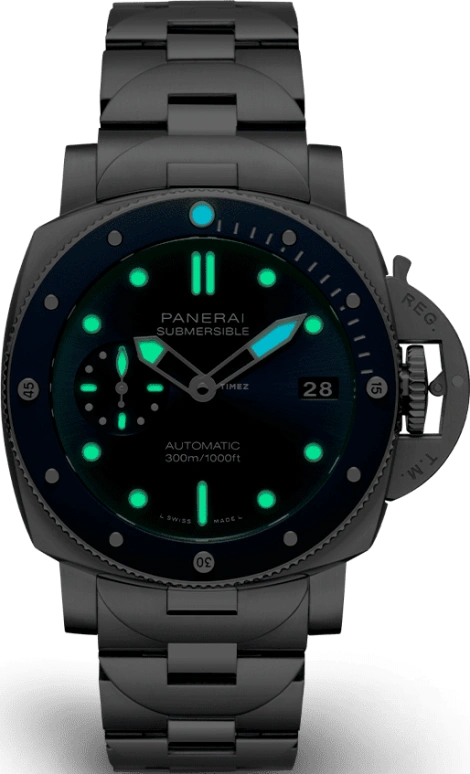 Panerai,Submersible 42mm,42mm,Ceramic,Stainless Steel,Blue,Automatic,Date,72hours,PAM01068