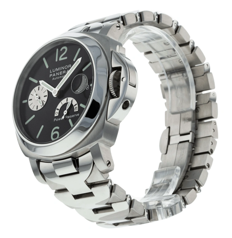 Panerai,Luminor 40mm,40mm,Stainless Steel,Black,Automatic,Day,Power Reserve Indicator,PAM00126